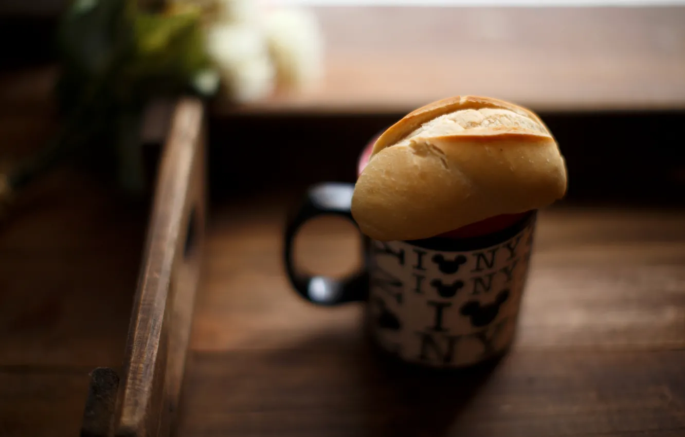 Photo wallpaper tea, bread, dinner