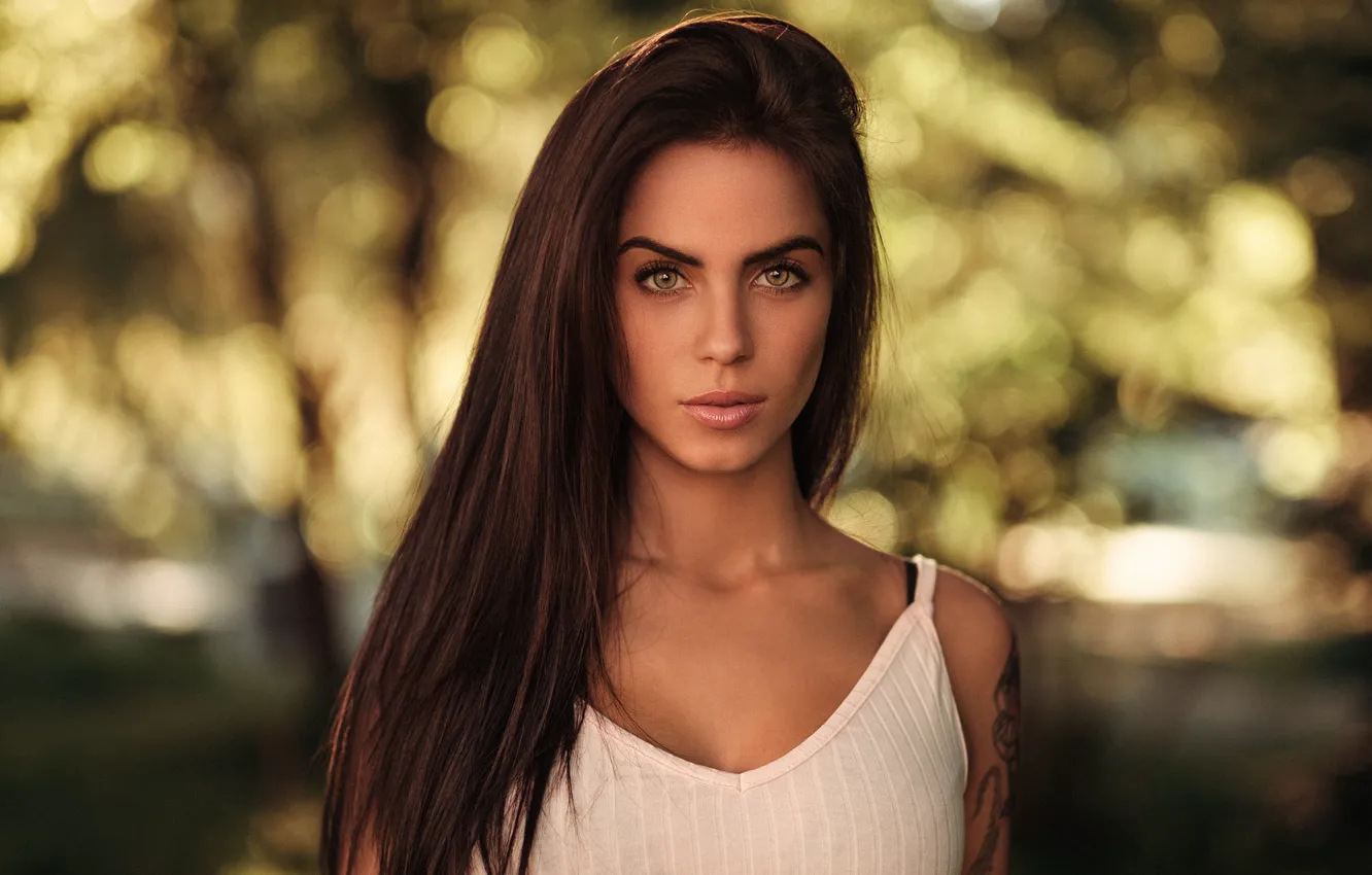 Photo wallpaper portrait, tattoo, sponge, Martin Kühn, Marlen