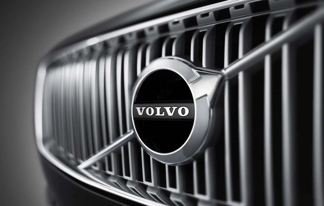 Photo wallpaper Volvo, logo, XC90, 2015