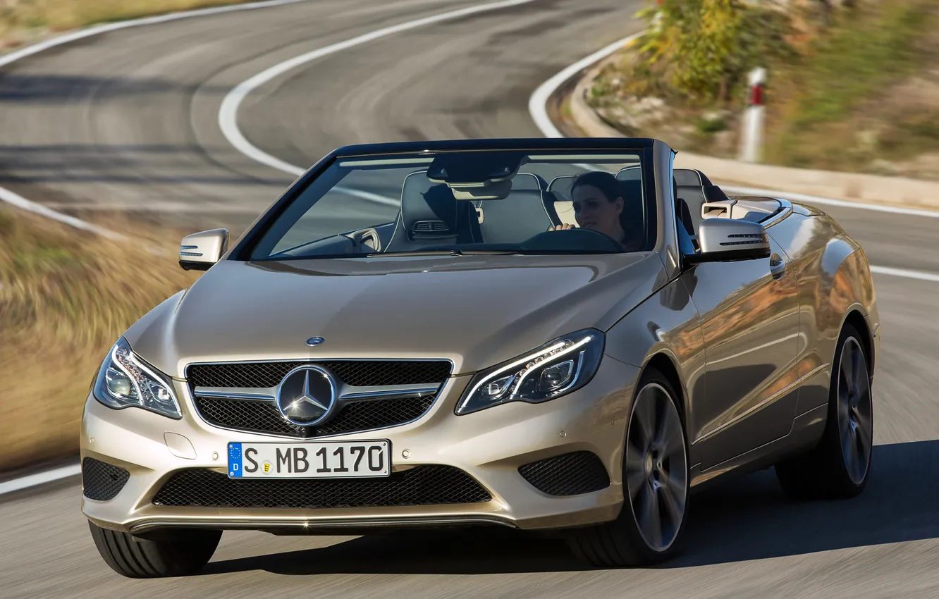 Photo wallpaper Mercedes-Benz, Mercedes, the front, Cabrio, BlueTec, E 350