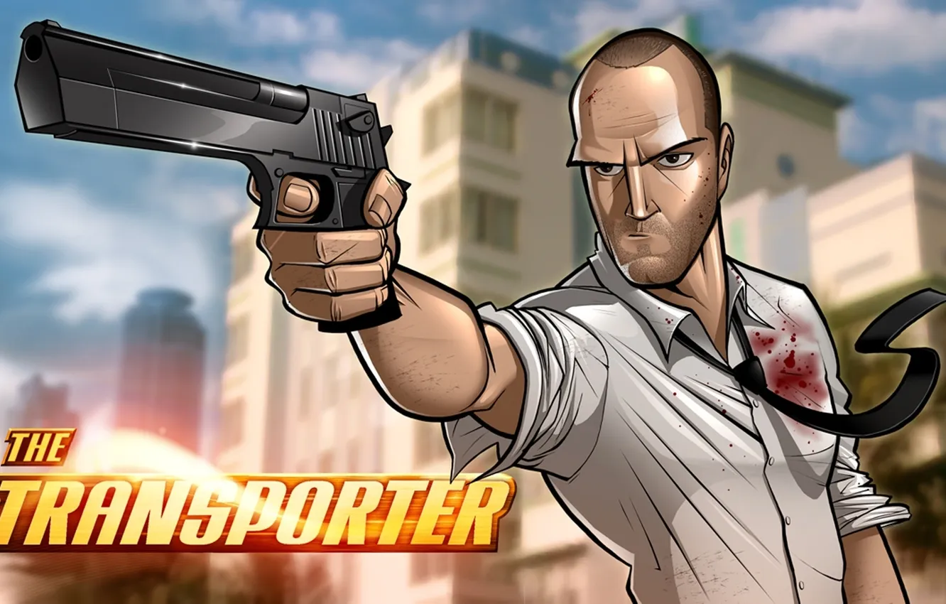 Photo wallpaper Jason Statham, the carrier, Jason Statham, The Transporter, Frank Martin