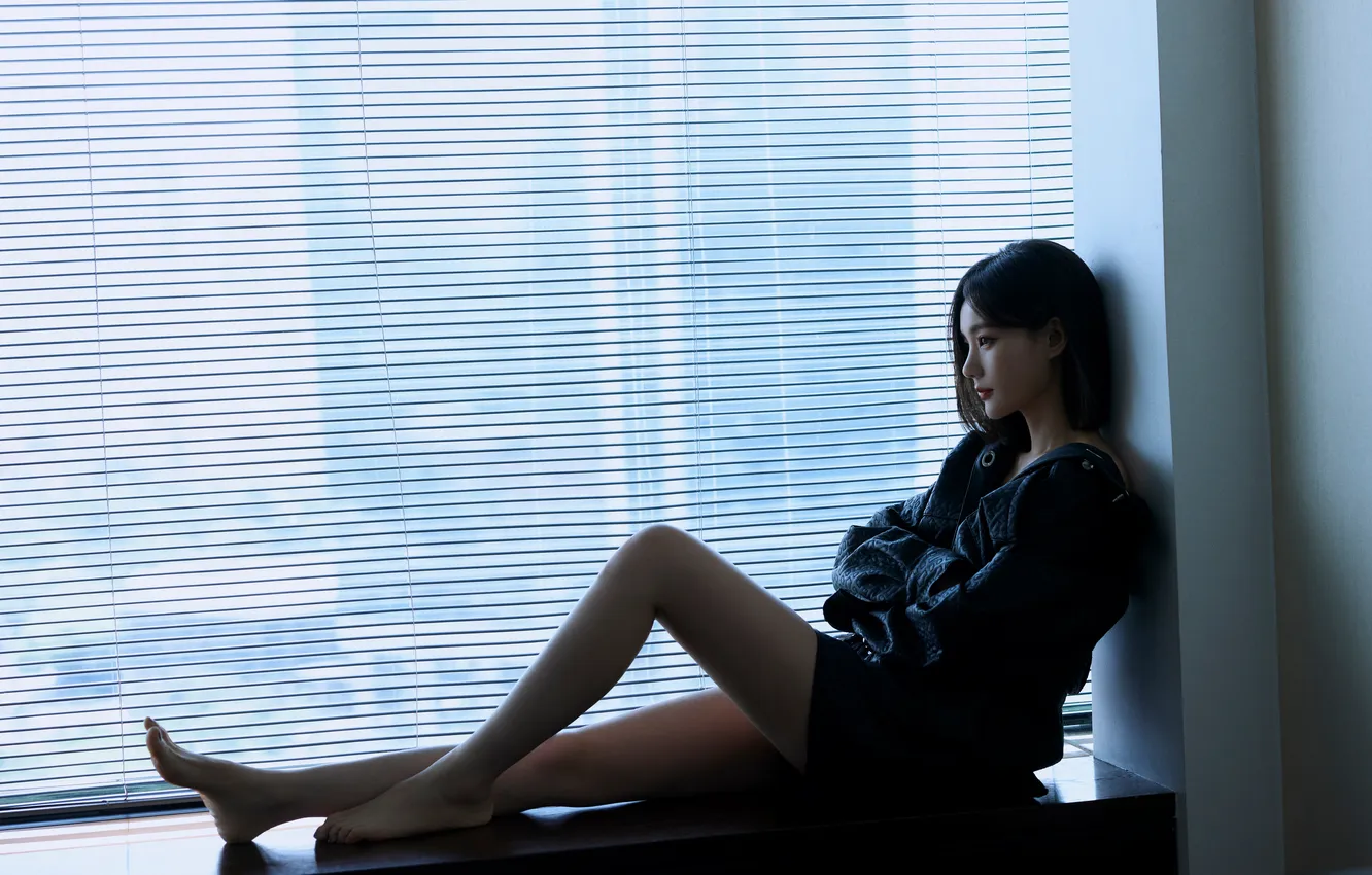 Photo wallpaper pose, model, skirt, portrait, makeup, figure, brunette, jacket