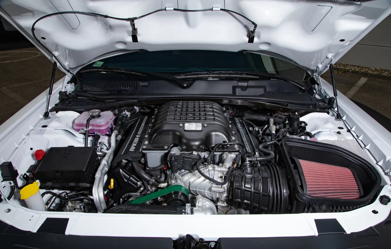 Photo wallpaper Dodge, Geiger, Last Call, Drag racing, Challenger SRT, under the hood, 2025, Dodge Challenger SRT …