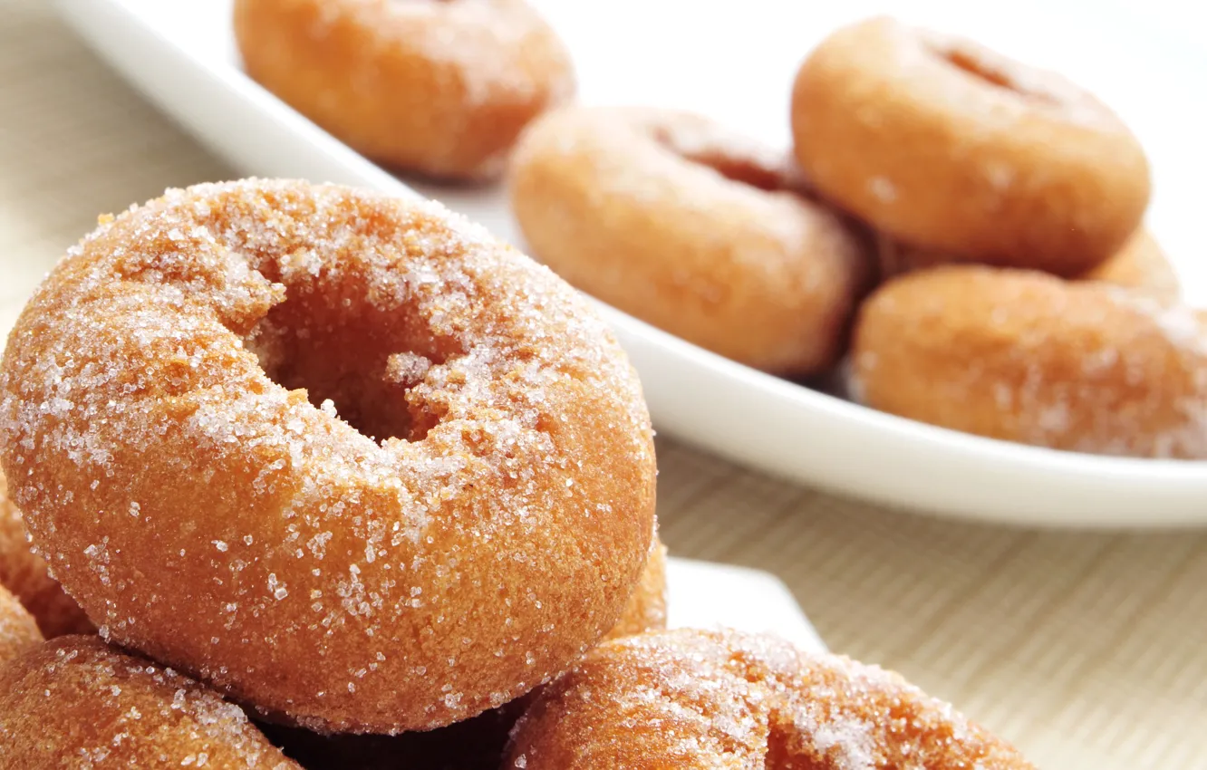 Photo wallpaper macro, donuts, cakes