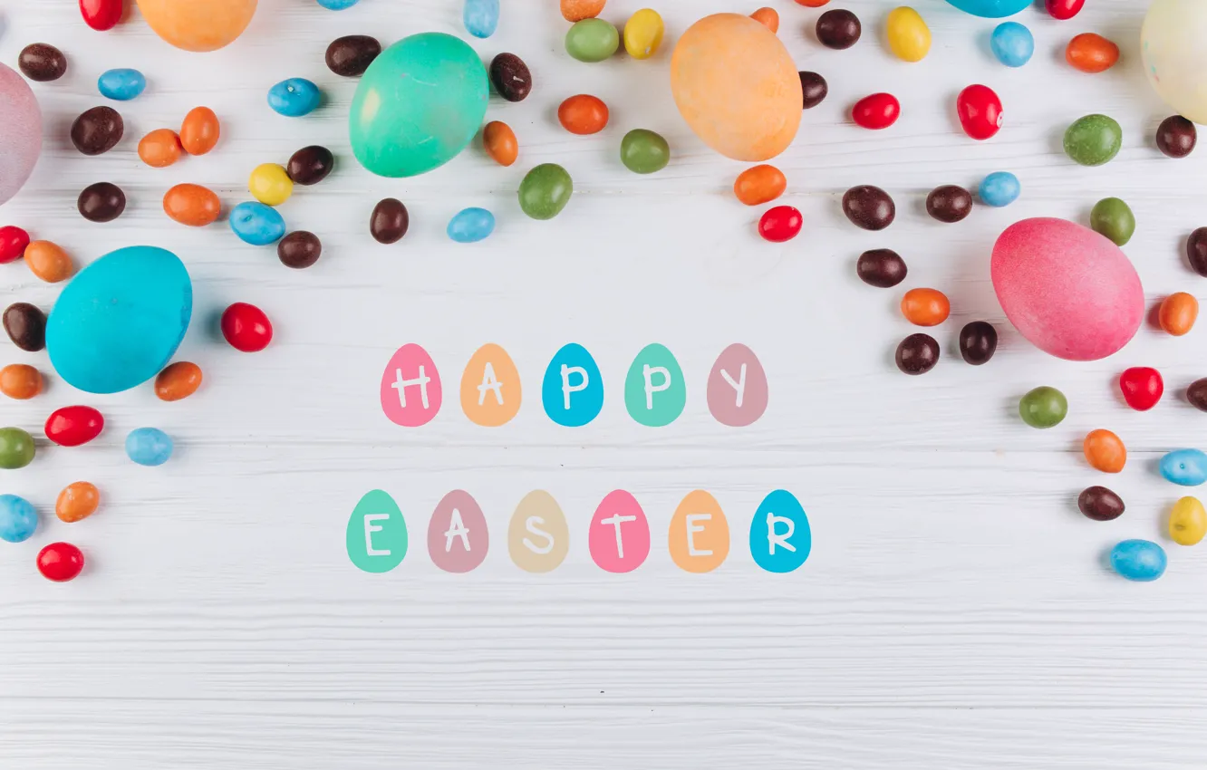 Photo wallpaper eggs, candy, Easter, Holiday, Orthodox holiday