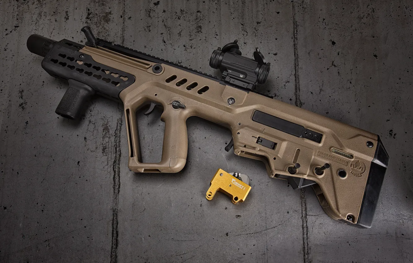 Photo wallpaper machine, assault rifle, Tavor
