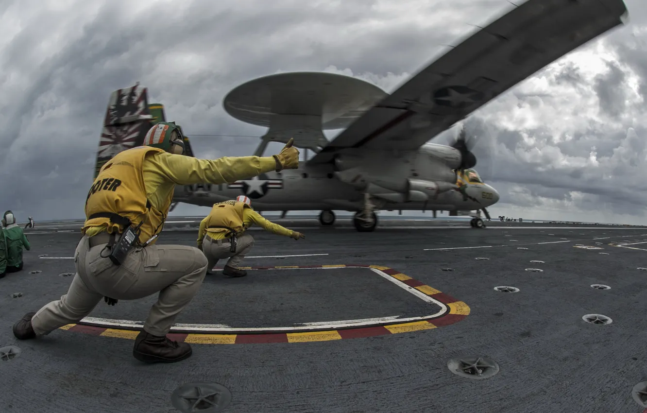 Photo wallpaper weapons, USS George Washington, conducts flight operations