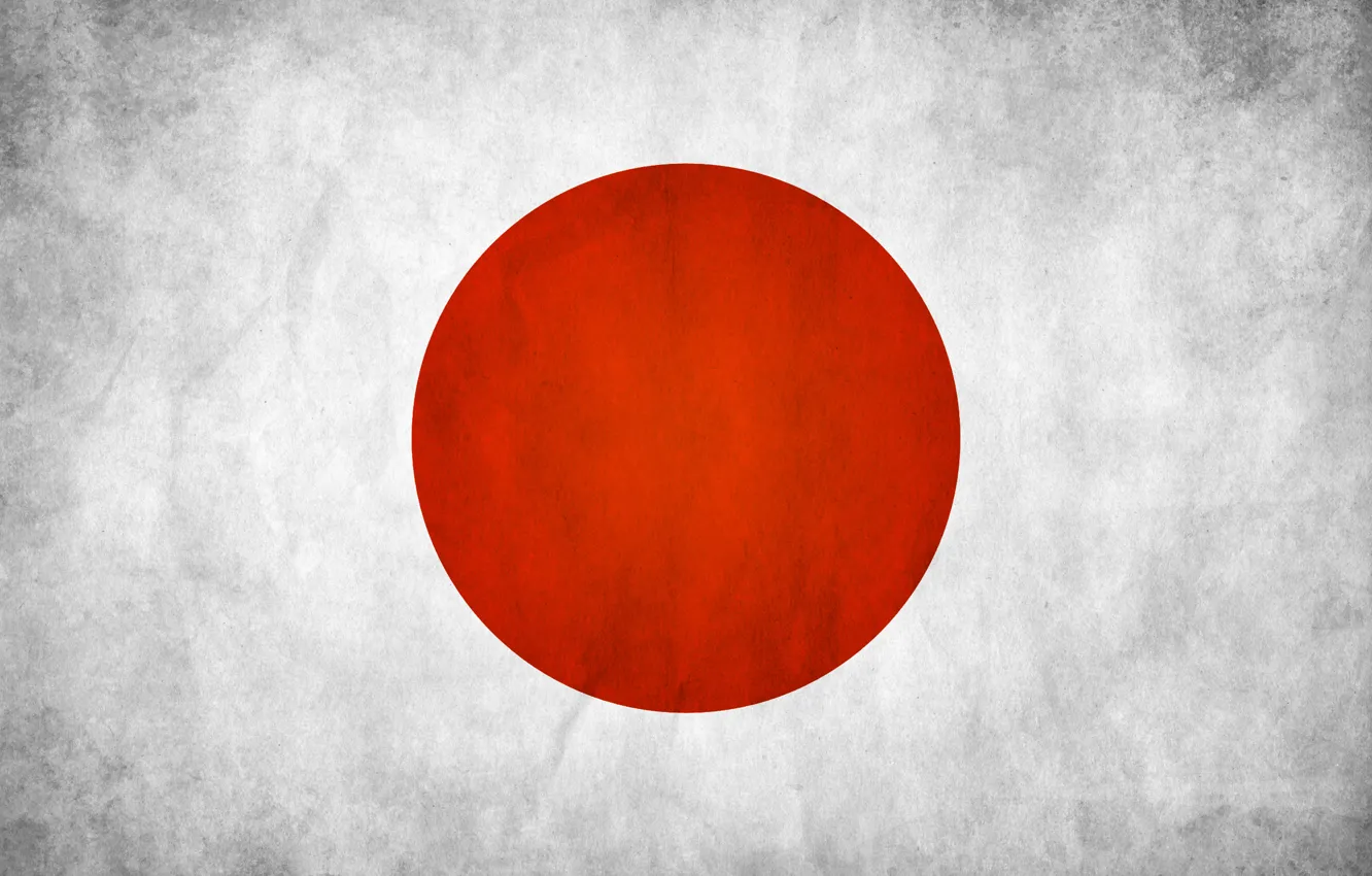 Photo wallpaper Japan, Japanese flag, flag japan