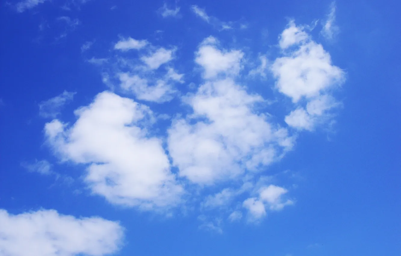 Photo wallpaper the sky, clouds, blue