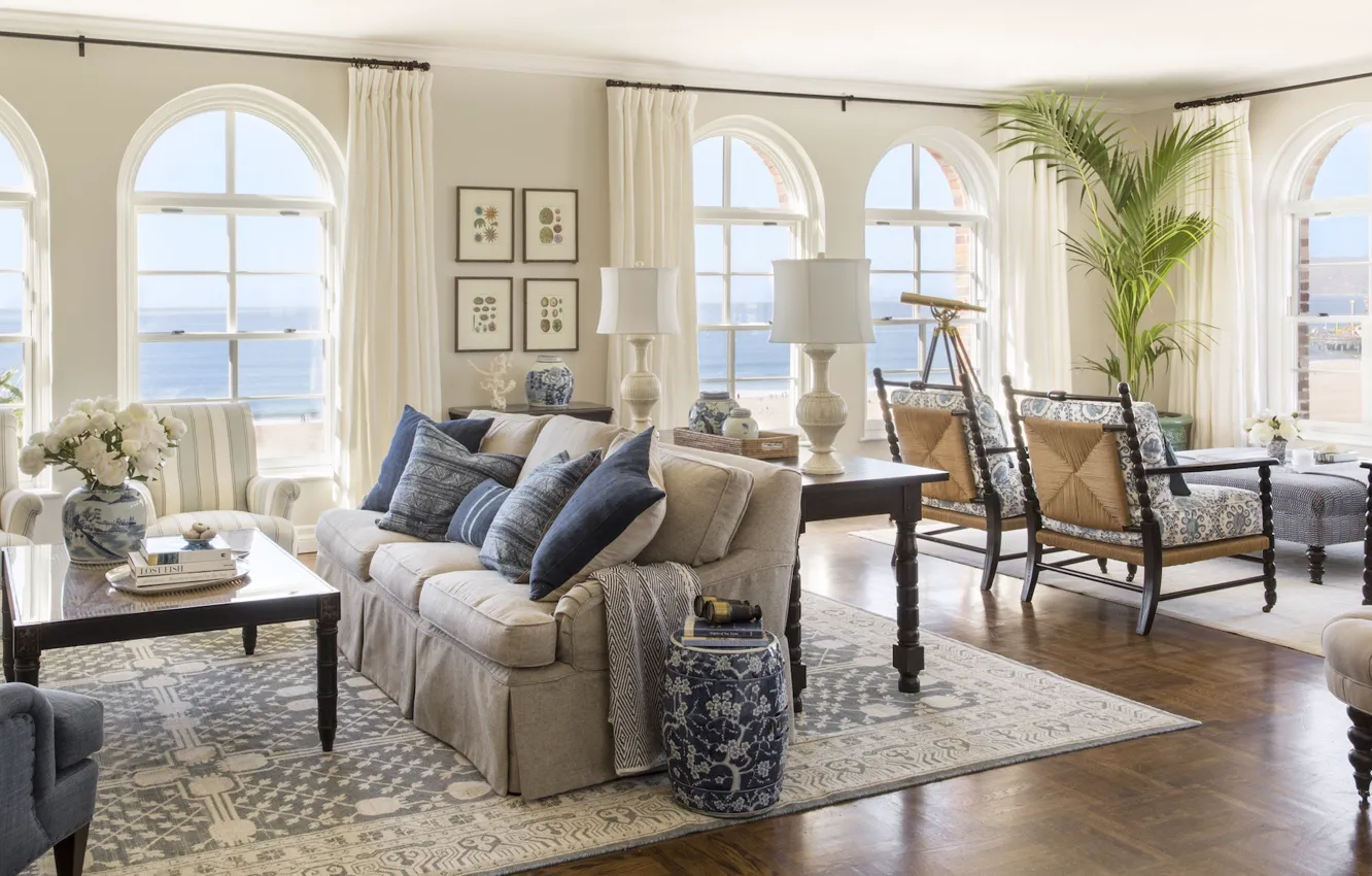 Photo wallpaper interior, living room, Santa Monica, Casa Del Mar