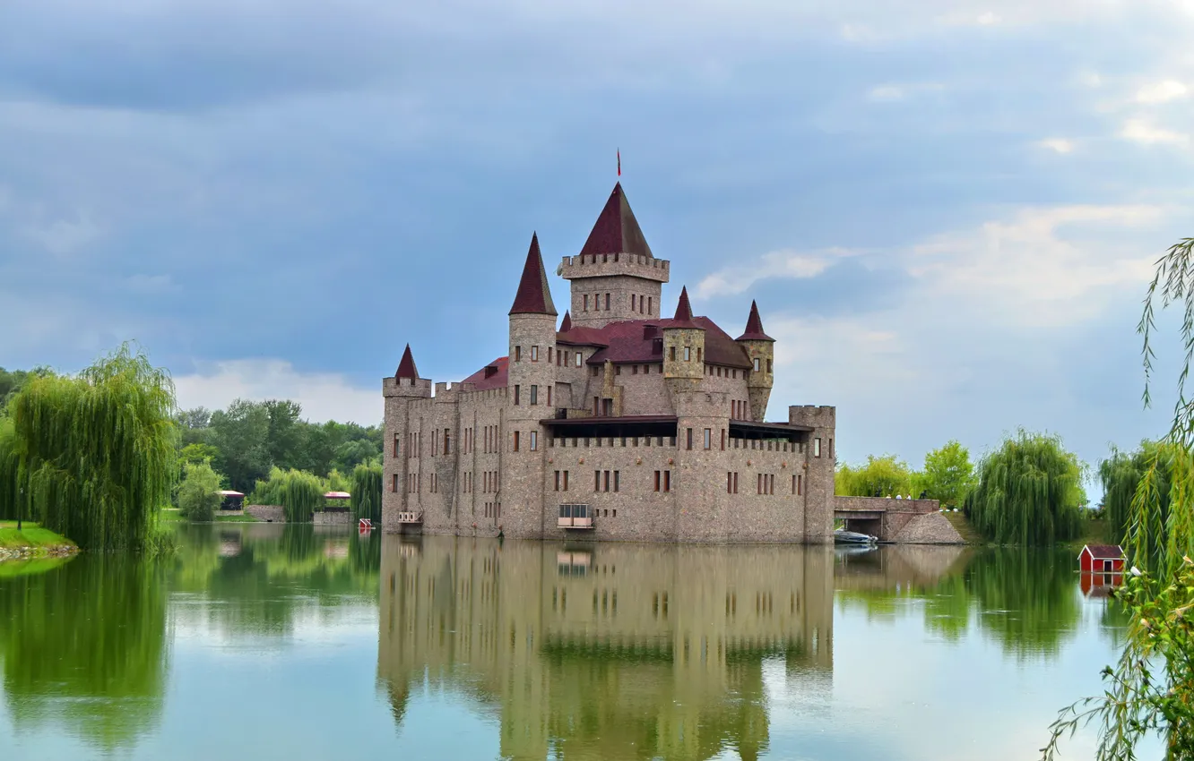 Photo wallpaper nature, mountain, old, castle, architecture, palace, building, travel