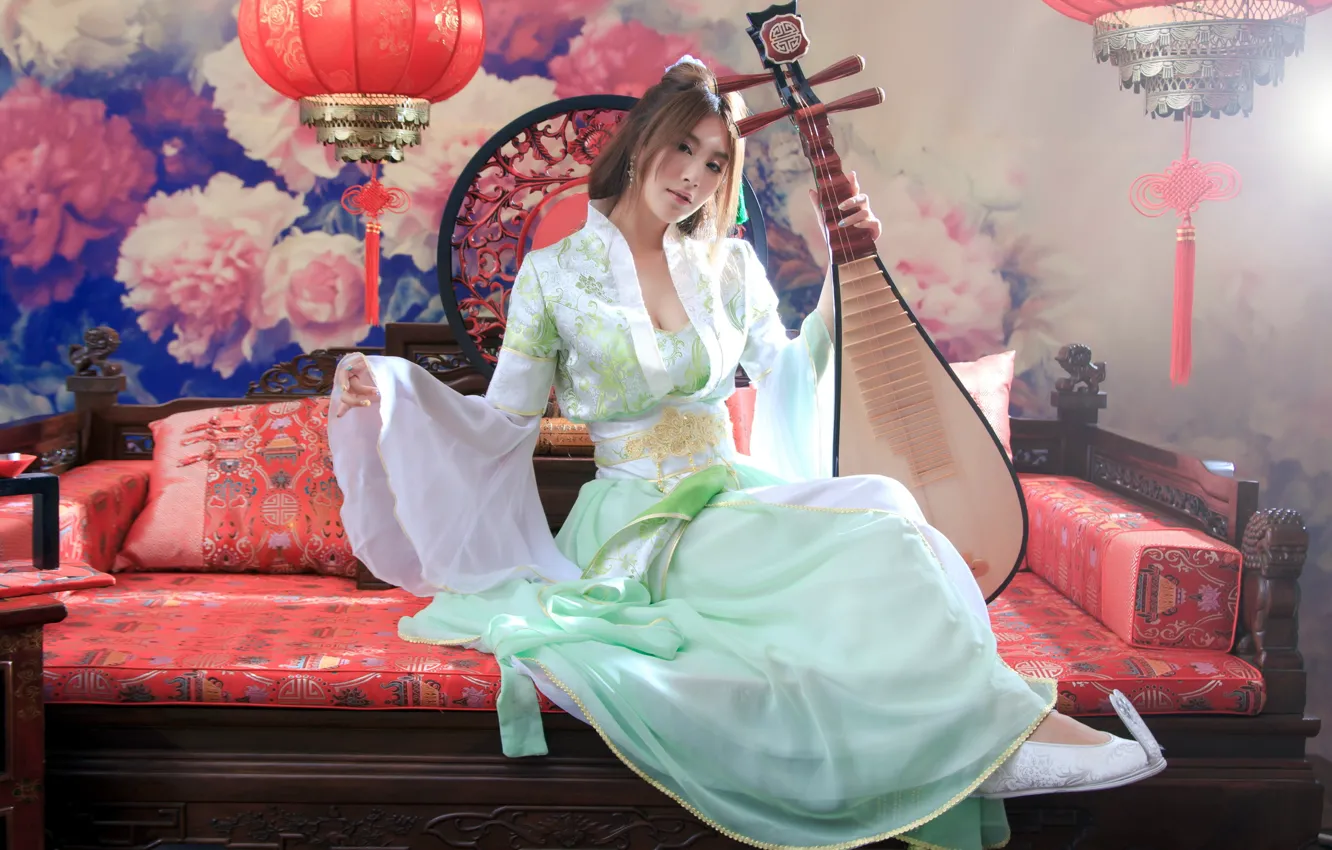 Photo wallpaper girl, music, tool