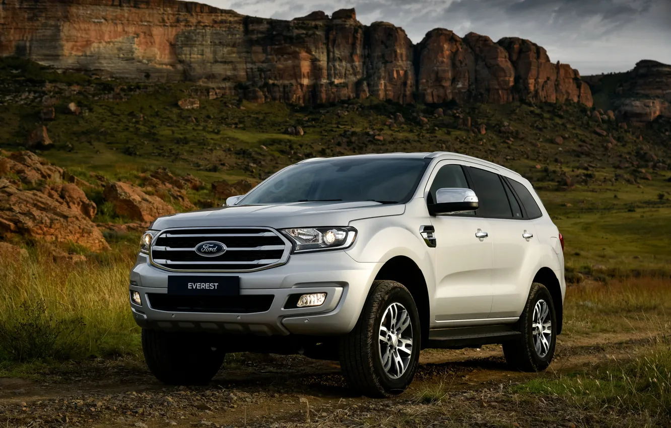 Photo wallpaper mountains, rocks, Ford, Everest, 4WD, XLT, 2019