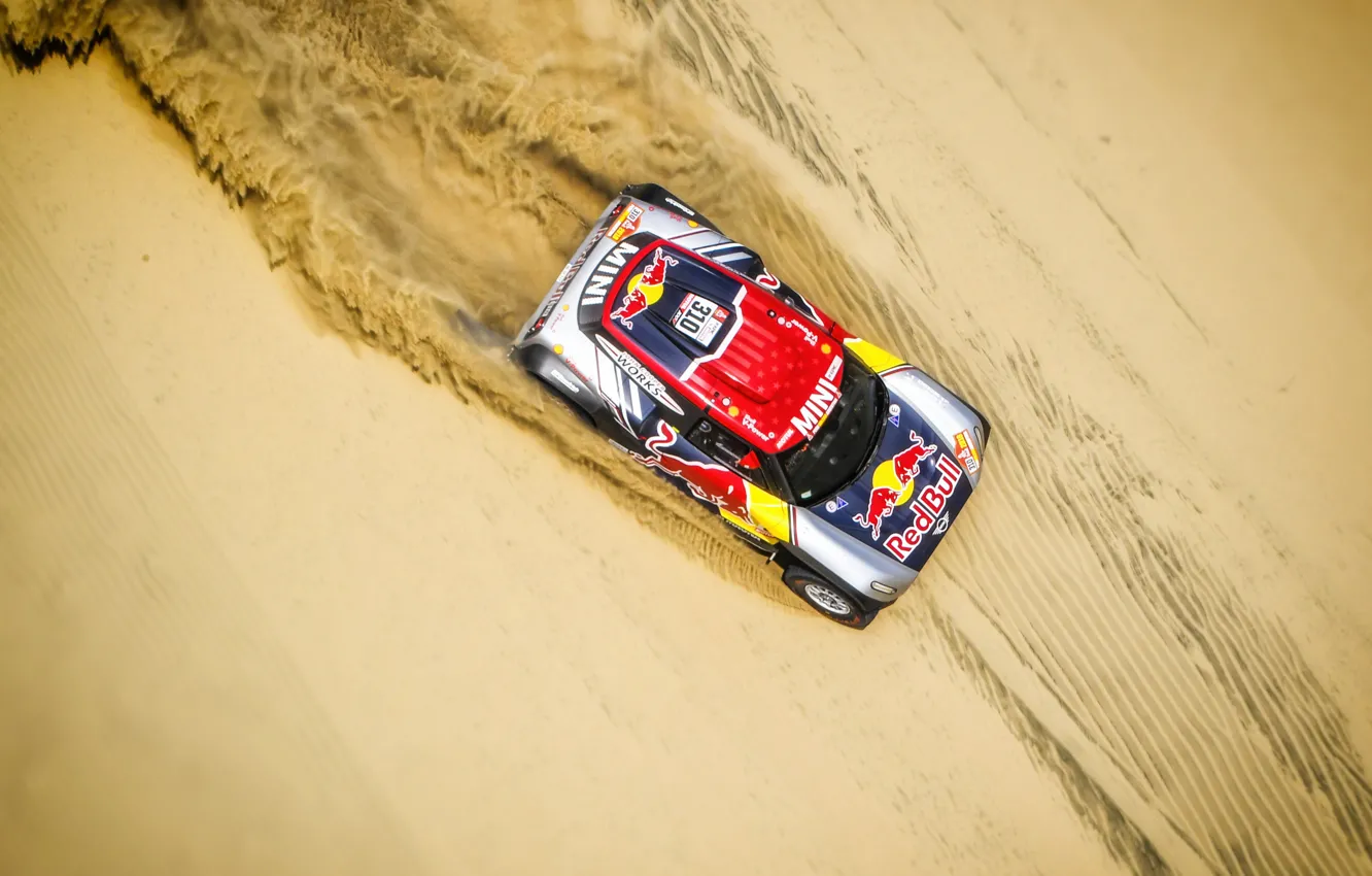 Photo wallpaper Sand, Mini, Sport, Desert, Speed, Top, Rally, Dakar