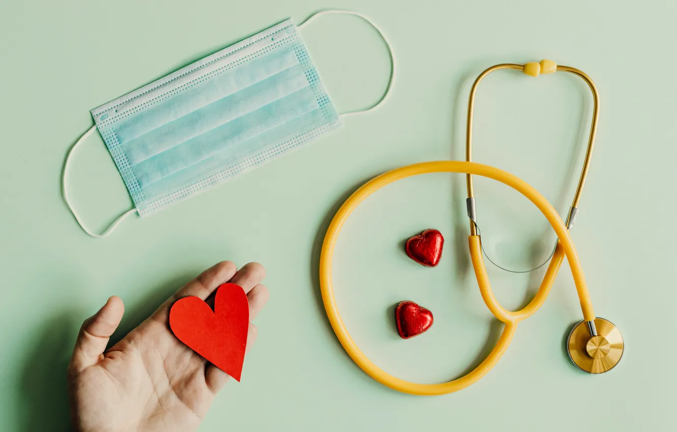 Photo wallpaper mask, Doctor, health, Stethoscope