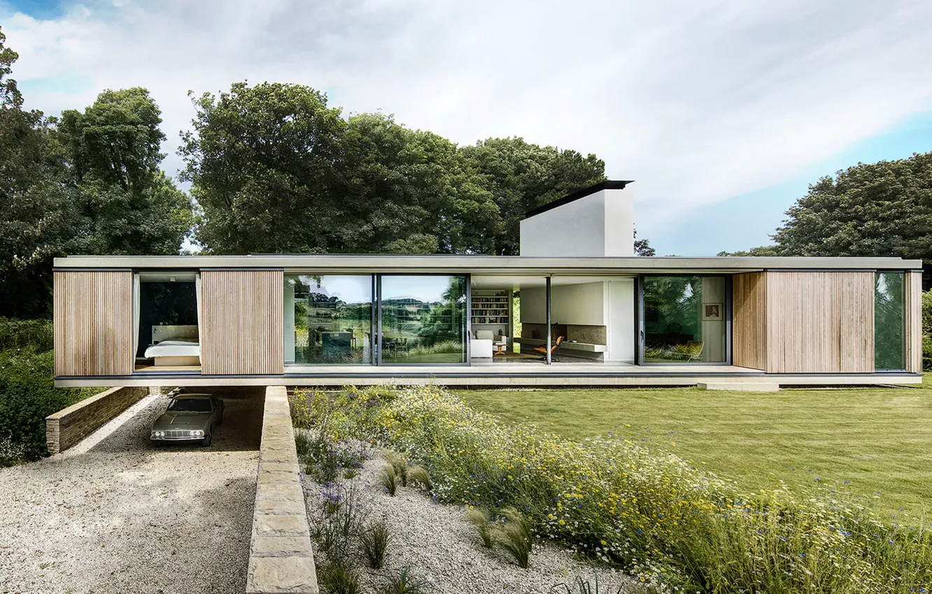 Photo wallpaper buildings, style, The Quest, architecture, England, Swanage, by Strom Architects, Villa