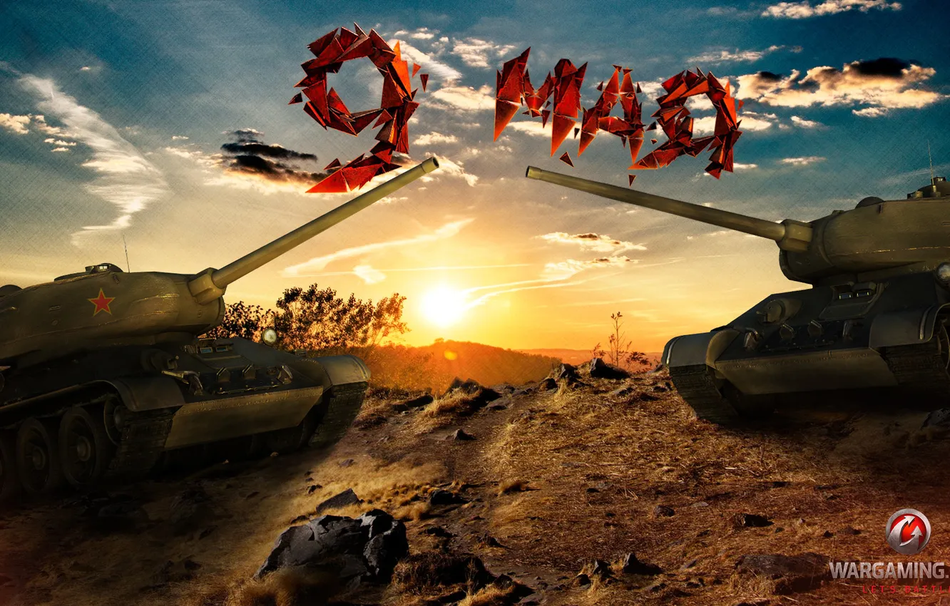 Photo wallpaper holiday, victory day, tank, USSR, USSR, May 9, WoT, tank