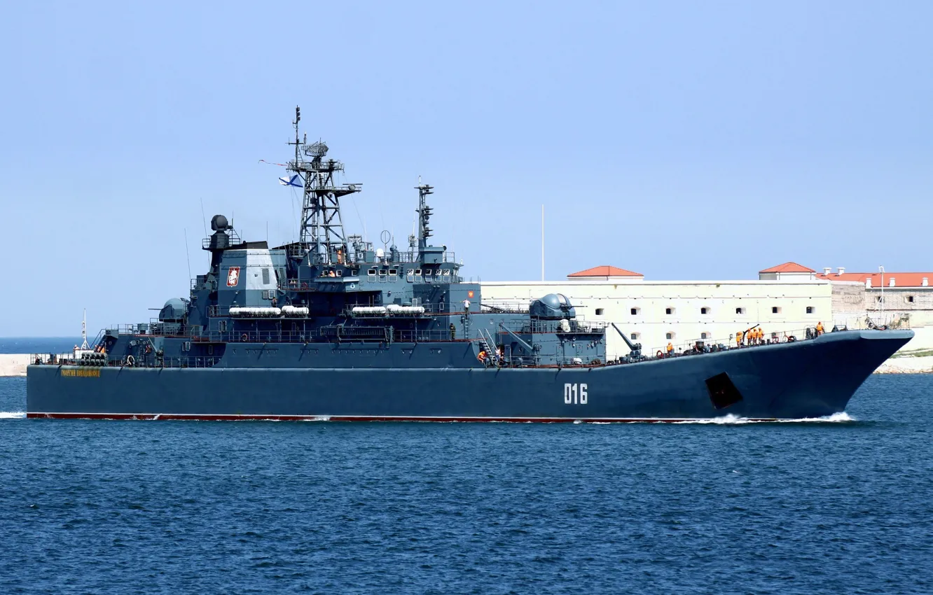 Photo wallpaper Navy, landing ship, 775 project, &ampquot;George&ampquot;, BDK, The Northern Fleet
