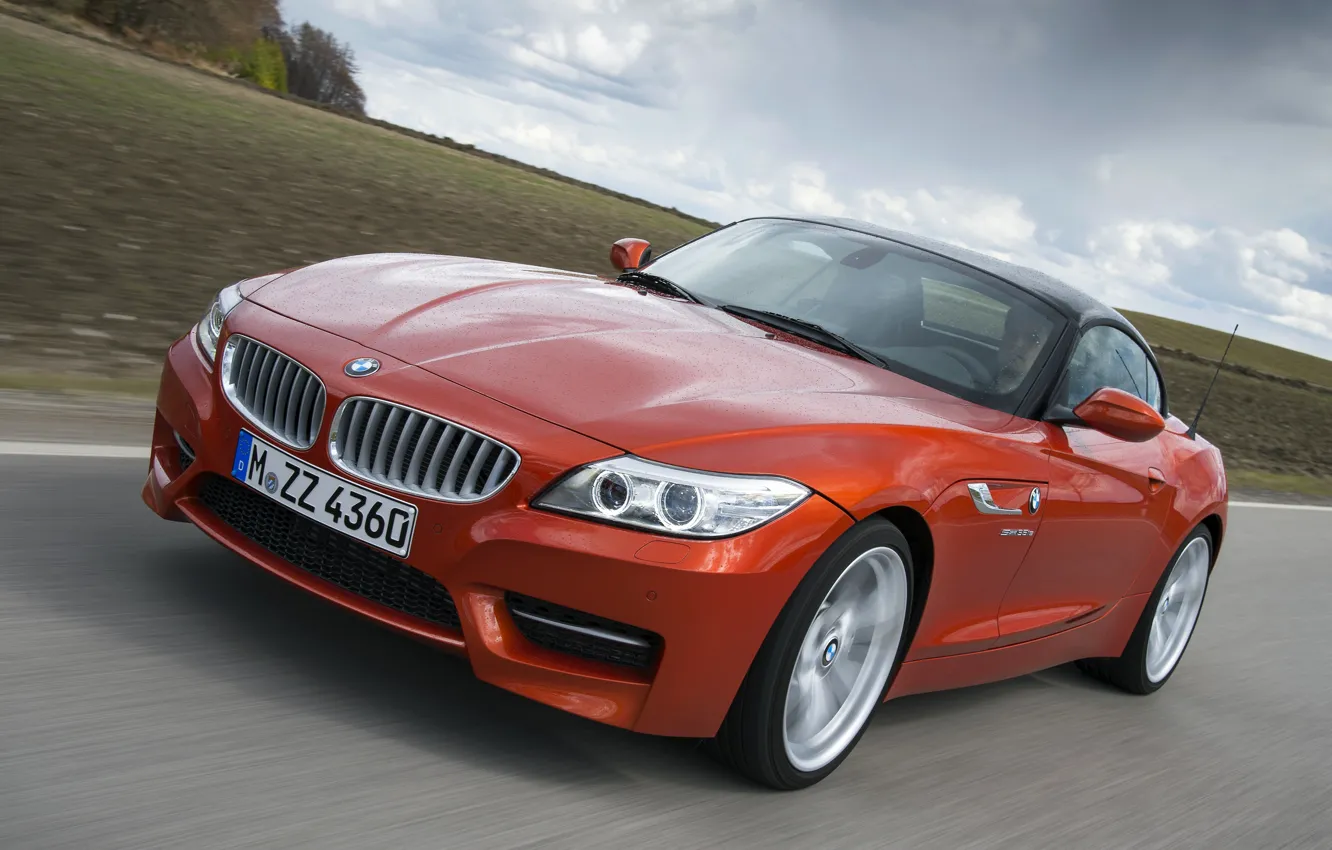 Photo wallpaper field, BMW, Roadster, roadside, 2013, E89, BMW Z4, Z4