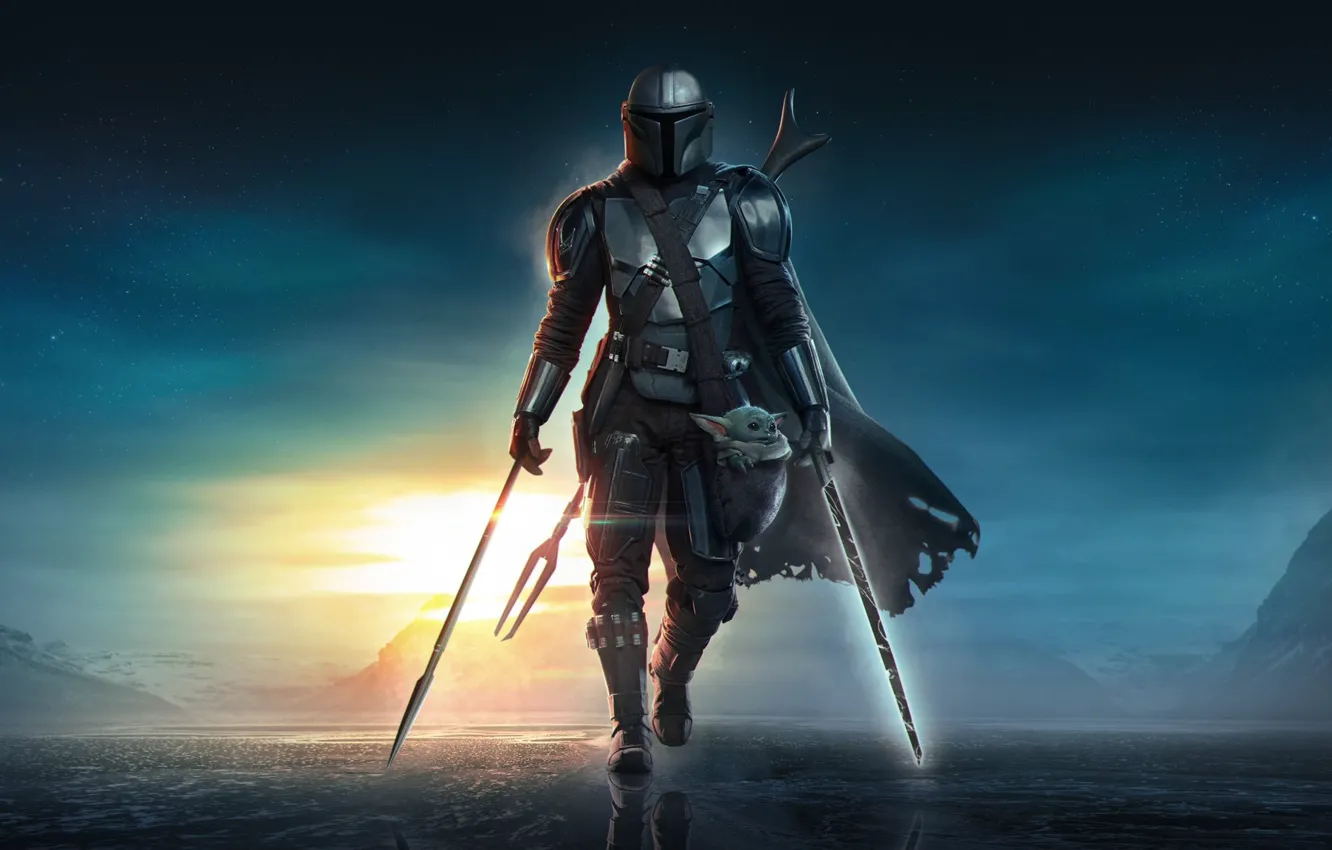 Photo wallpaper Star Wars, Yoda, 2020, mandalorian, baby yoda