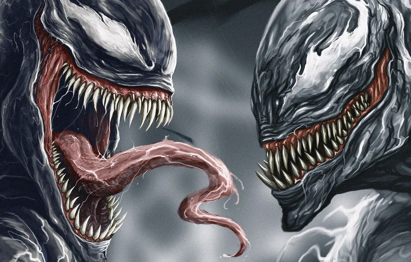 Photo wallpaper monster, art, Nibbler, Venom, Venom, the symbiote