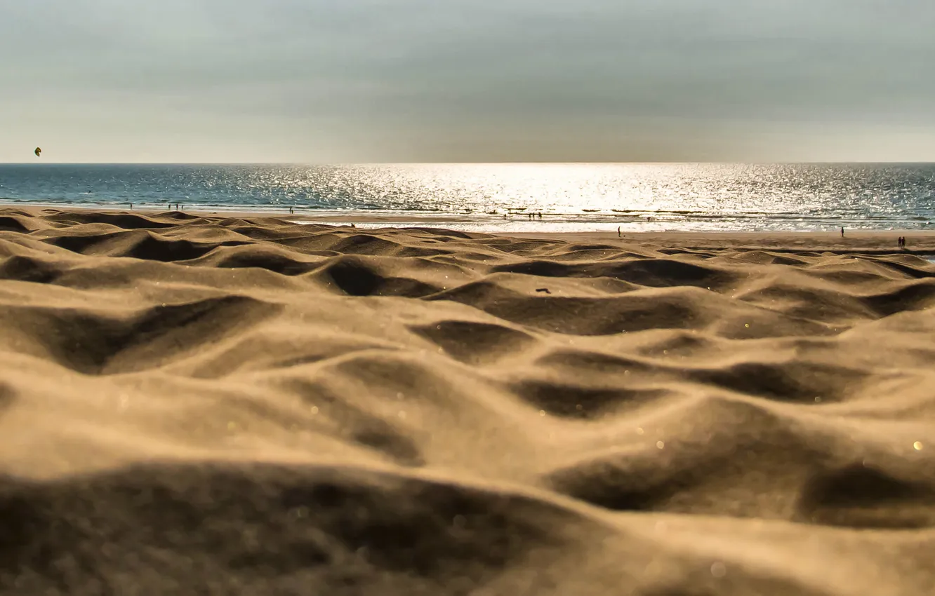 Photo wallpaper sand, beach, summer, stay, horizon