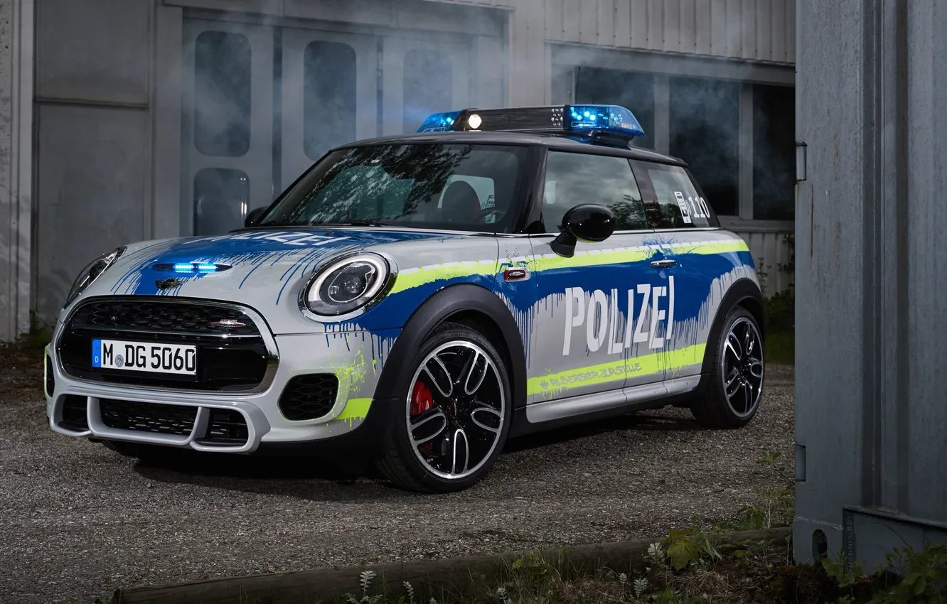 Photo wallpaper 2018, MINI, John Cooper Works, Polizei