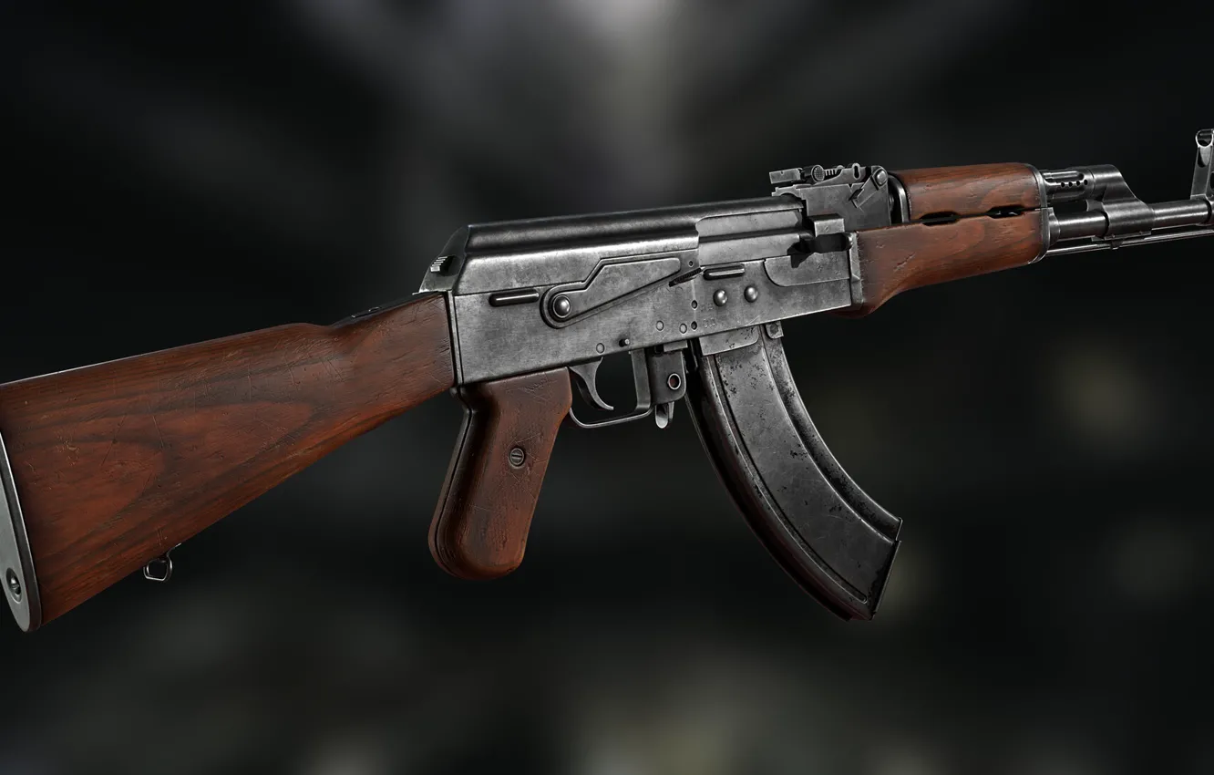 Photo wallpaper rendering, weapons, gun, weapon, render, custom, Kalashnikov, AK 47
