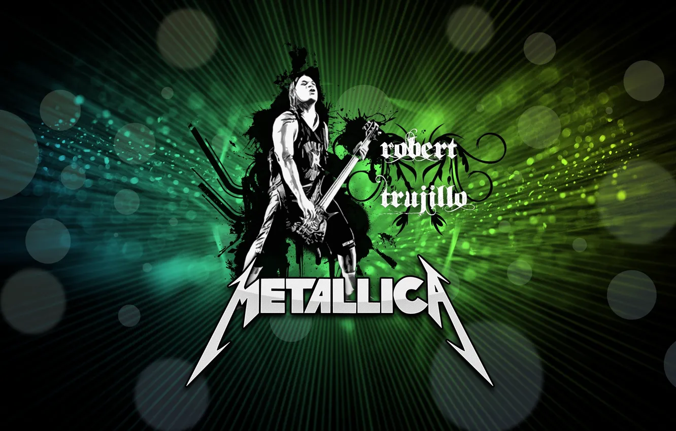 Photo wallpaper guitarist, rock, electric guitar, Metallica, Robert Trujillo, Bass Guitar