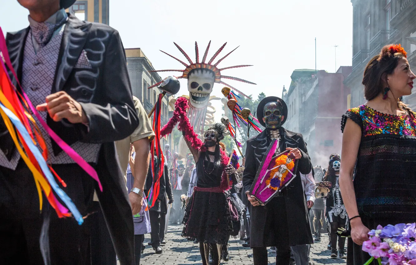 Photo wallpaper people, skull, mask, carnival, 007: RANGE, SPECTRE