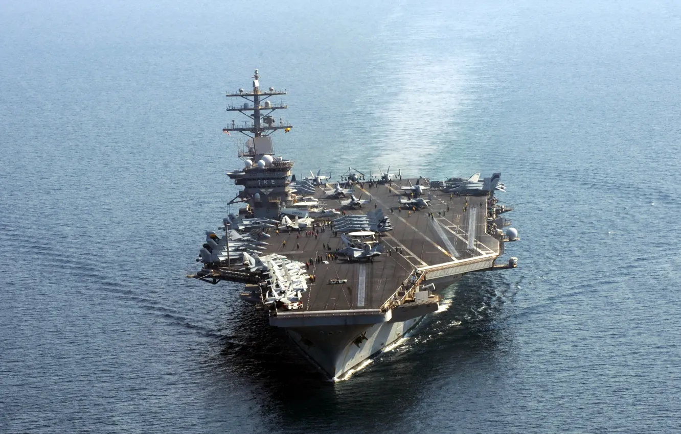 Photo wallpaper weapons, the carrier, USS Dwight D. Eisenhower