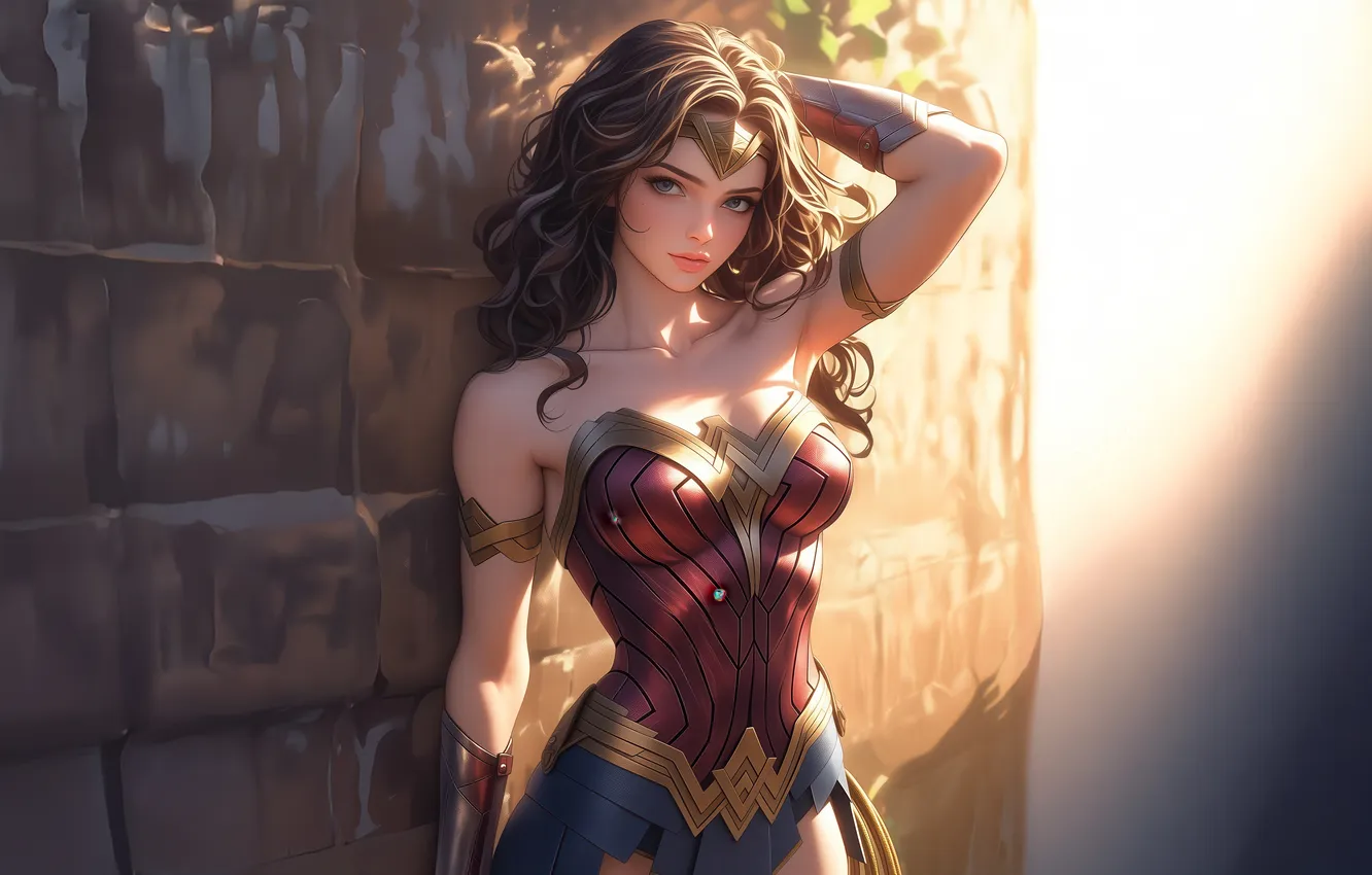 Photo wallpaper Grace, Wonder Woman, power