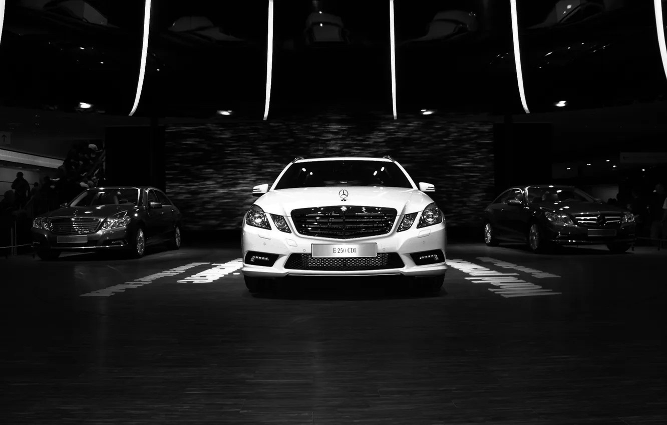 Photo wallpaper white, color, Mercedes-Benz, E Class, 250 cdi