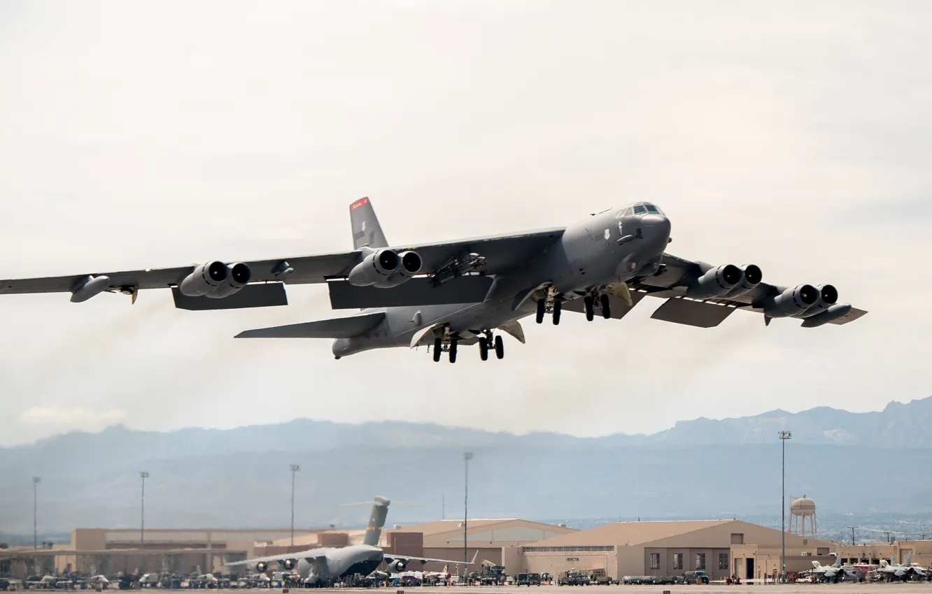 Photo wallpaper UNITED STATES AIR FORCE, Boeing B-52 Stratofortress, American strategic bomber