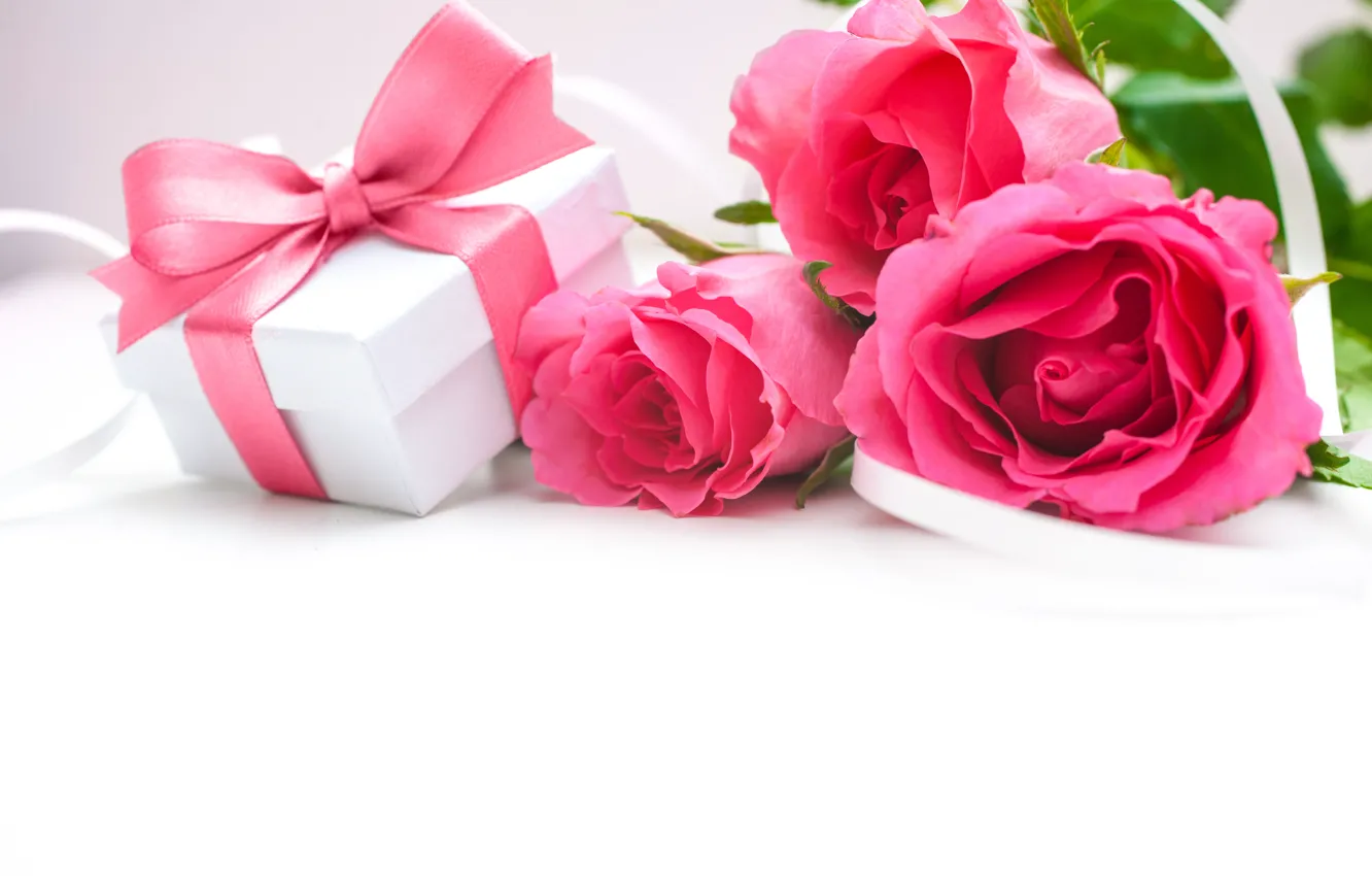 Photo wallpaper flowers, roses, bouquet, pink roses