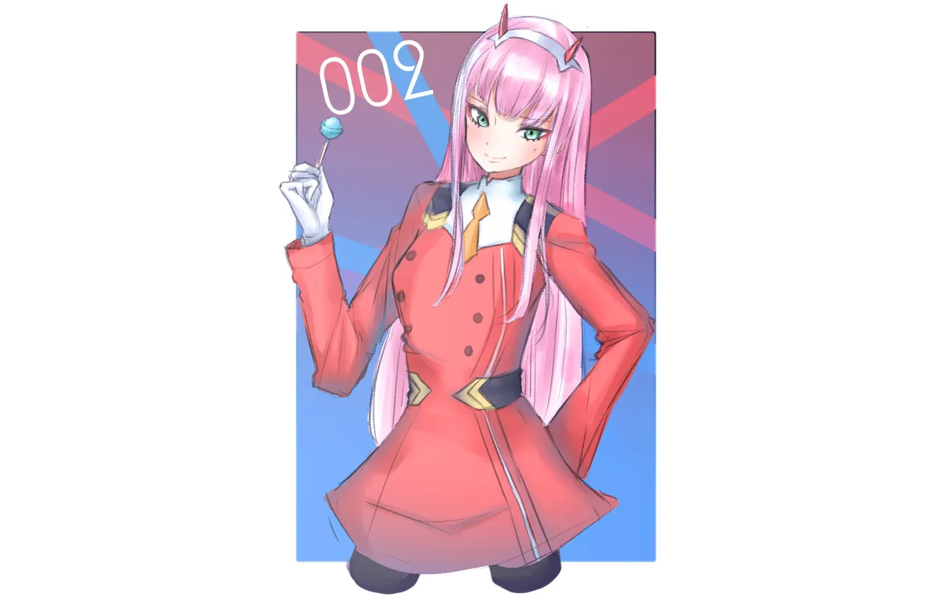 Photo wallpaper girl, 002, Darling In The Frankxx, Cute in France, Zero Two