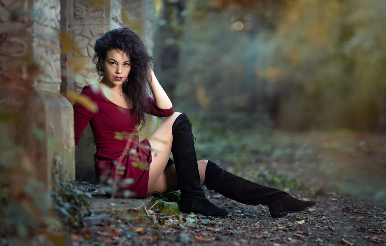 Photo wallpaper dress, legs, Emilia, Andrea Carretta