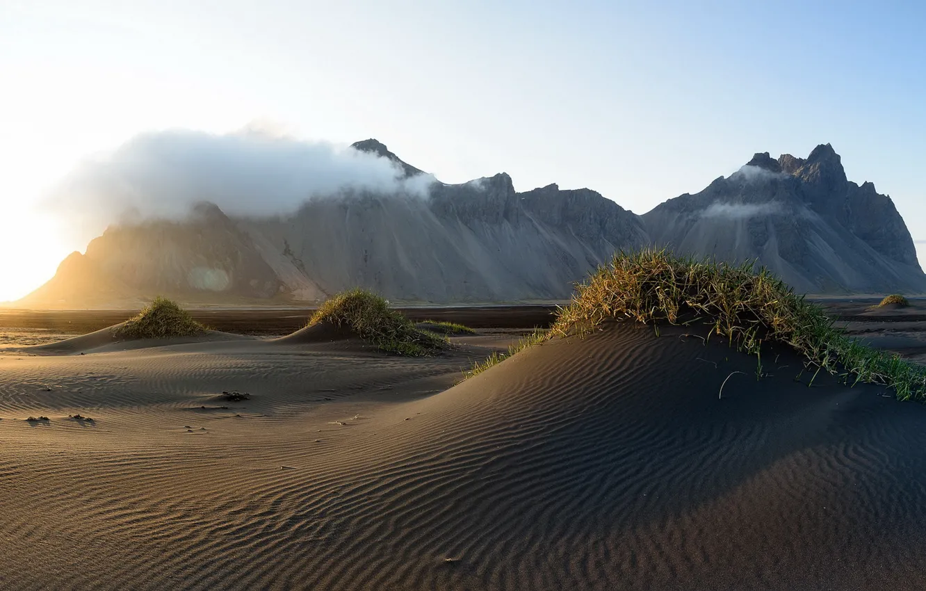 Photo wallpaper Mountain, Iceland, Vestrahorn