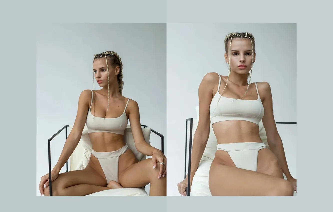 Photo wallpaper girl, underwear, aesthetics