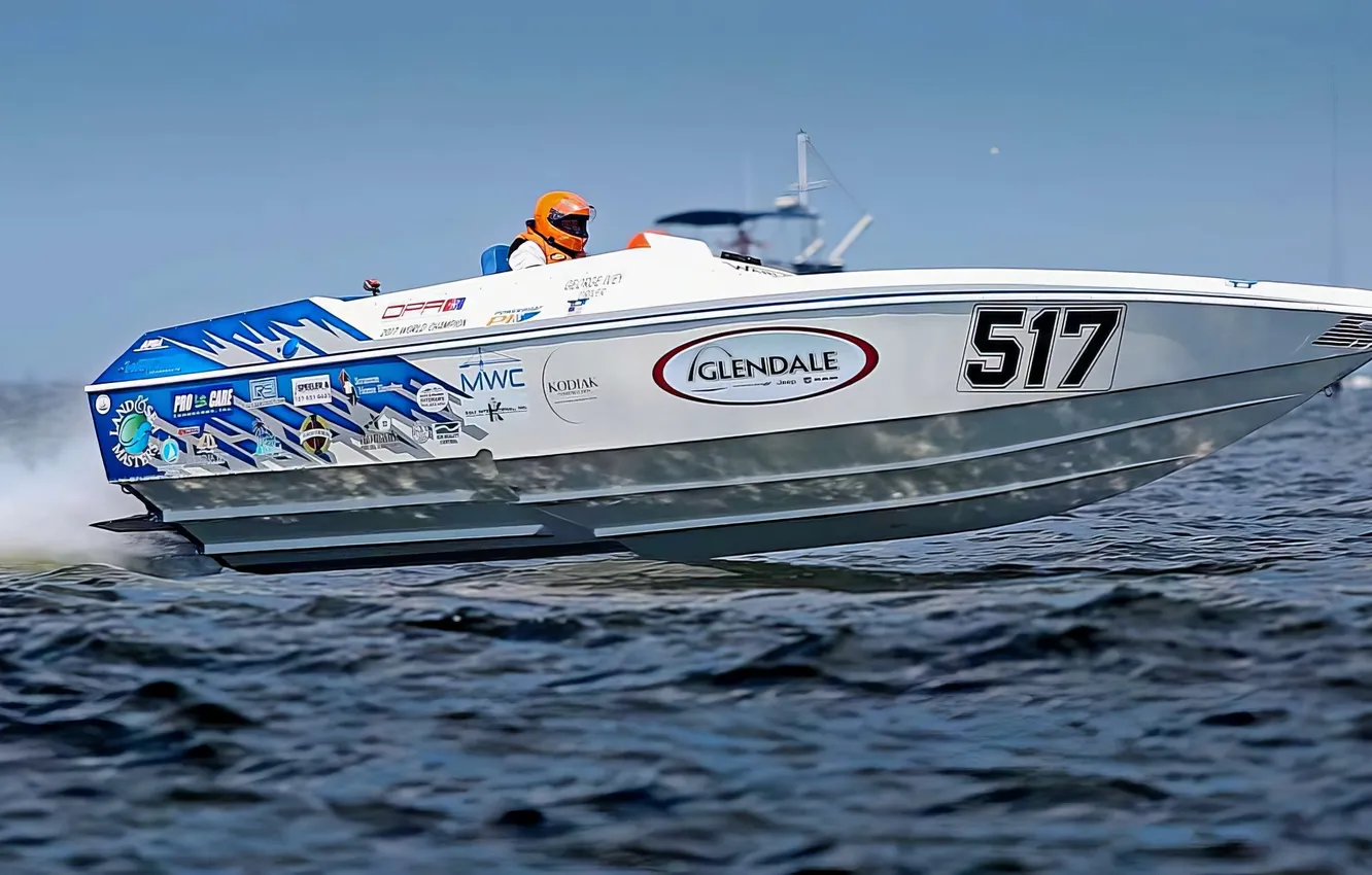Photo wallpaper race, boat, speed