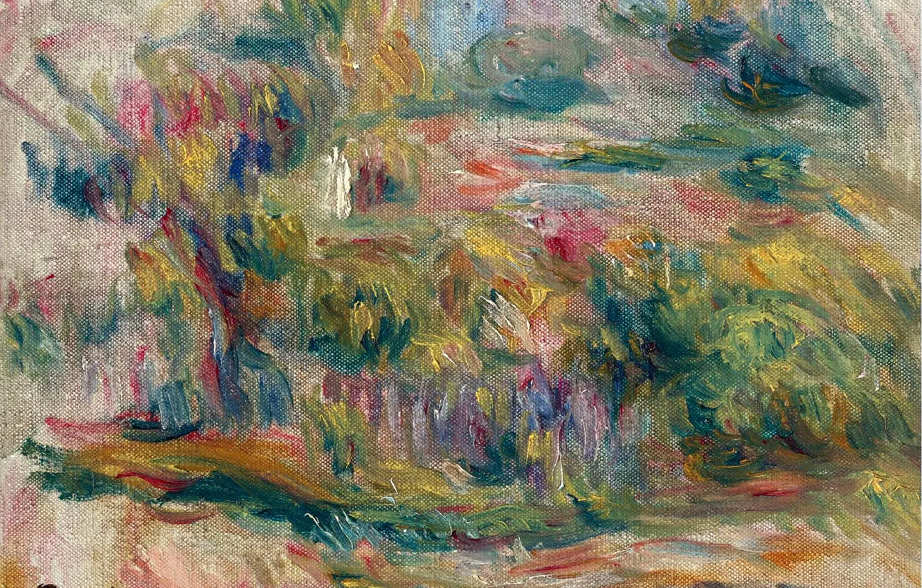Photo wallpaper landscape, picture, 1919, Pierre Auguste Renoir, Pierre Auguste Renoir