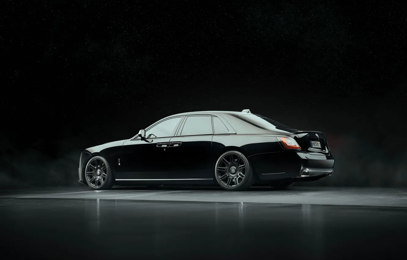Photo wallpaper modern, Rolls-Royce, Ghost, sedan, spectacular, Rolls-Royce Black Badge Ghost