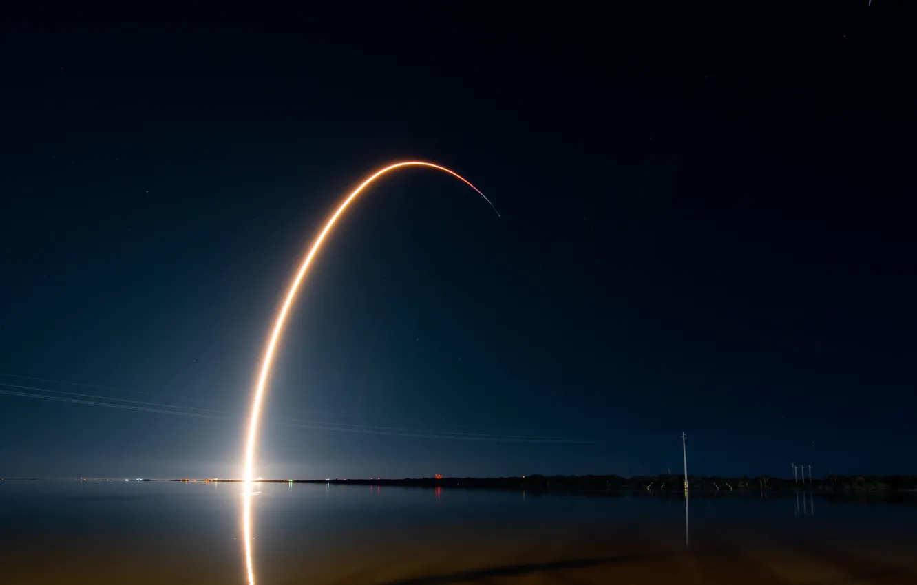 Photo wallpaper Falcon, SpaceX, Rocket