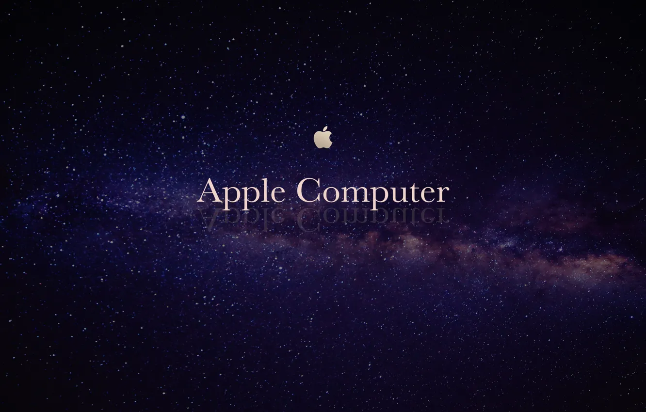 Photo wallpaper computer, space, apple