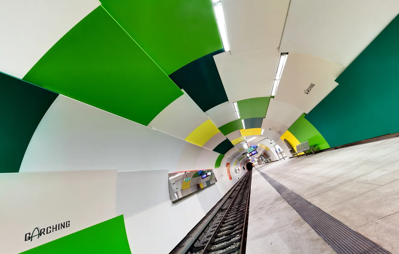 Photo wallpaper the city, metro, Munich