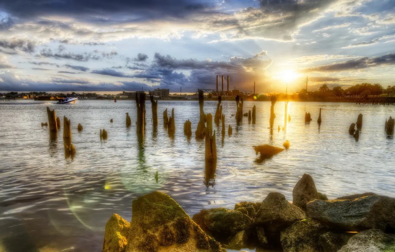 Photo wallpaper United States, Rhode Island, Providence, Fox Poin