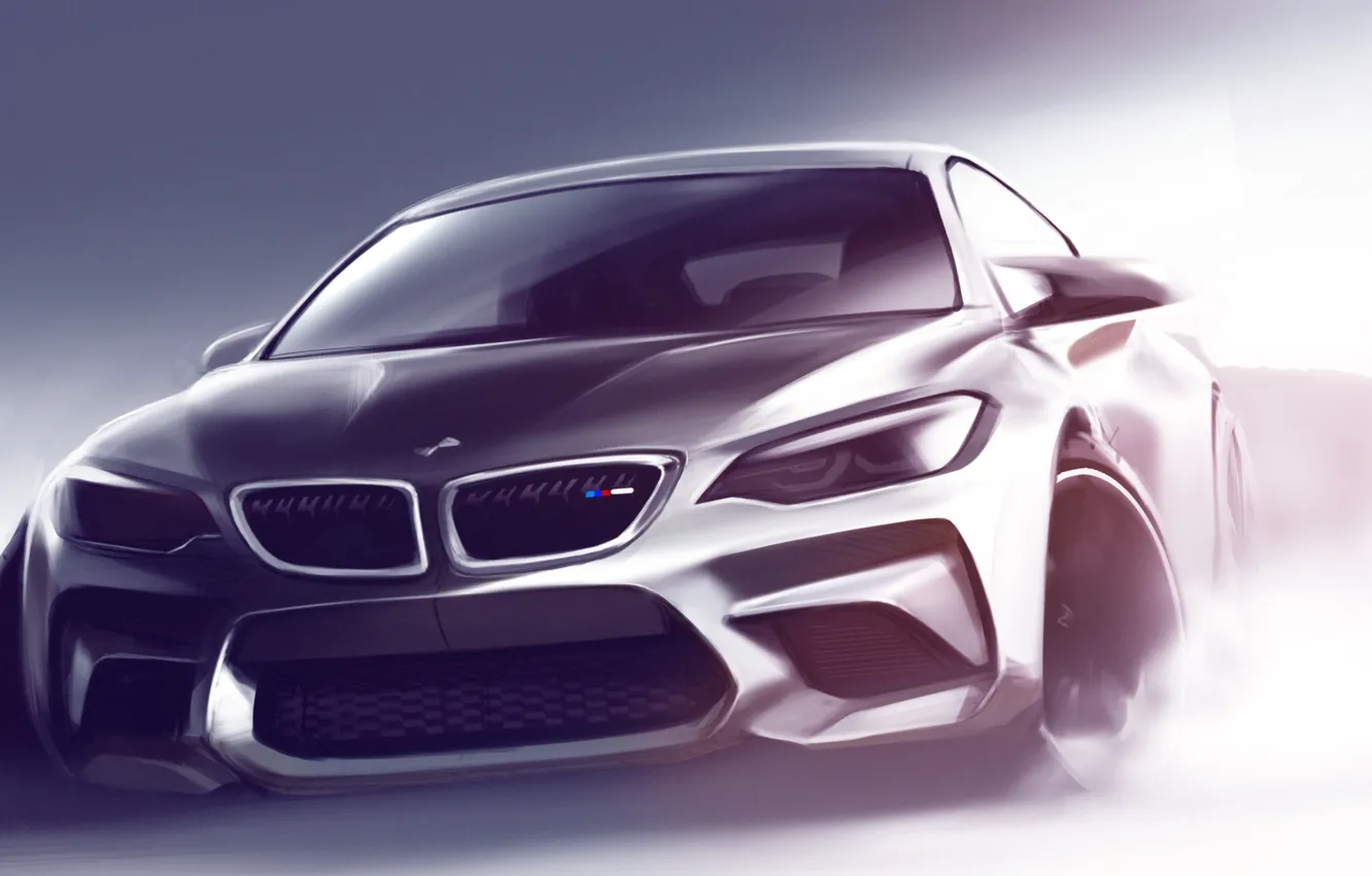 Photo wallpaper BMW, BMW, Sketch