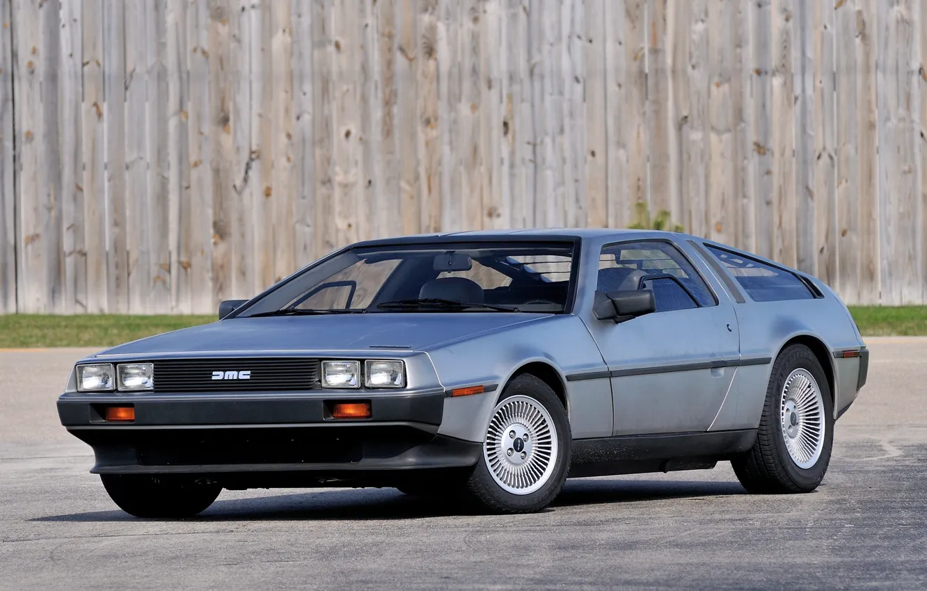 Photo wallpaper DeLorean DMC-12, DeLorean, 1982, Sports car