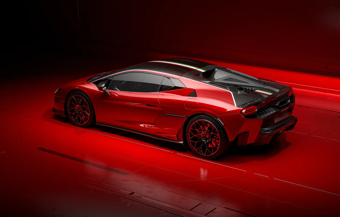 Photo wallpaper Lamborghini, red, Supercar, red background, Lamborghini Sian, auto design