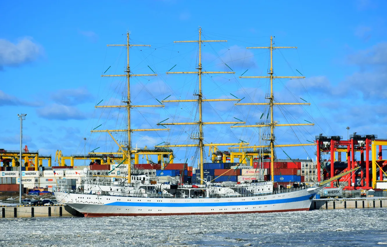Photo wallpaper ship, The world, sailing